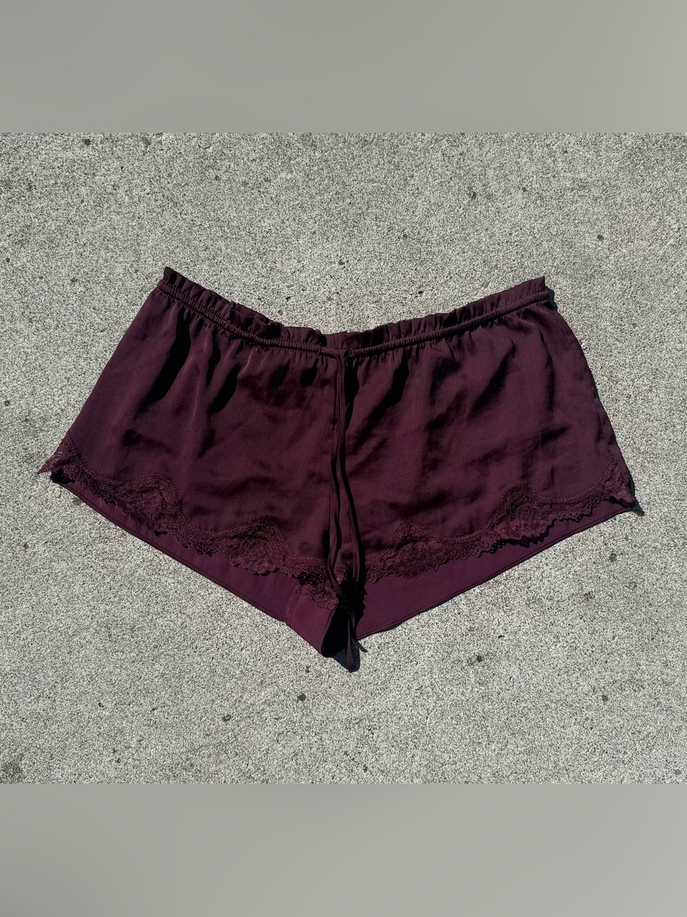 Victoria's Secret Plum Lace-Trim Sleep Shorts